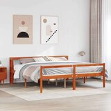  Konstrukcija postelje 2 pcs Voskast rjav Masivno borovo les, (5000121199) | Shoptok.si