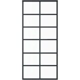 Drsna vrata ESG steklo in aluminij 90x205 cm črna, (20767238) | Shoptok.si