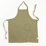 Linen Tales Dječja tamnozelena lanena pregača Regular, 67 x 57 cm | shoptok.hr