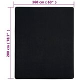  Plahta s gumicom od žerseja crna 160x200 cm pamučna | Eponuda.com