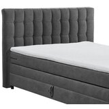 MID.YOU POSTELJA BOXSPRING 180 cm x 200 cm , tekstil, leseni material antracit | Shoptok.si