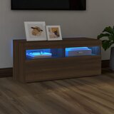 vidaXL TV ormarić s LED svjetlima boja smeđeg hrasta 90 x 35 x 40 cm Cijene