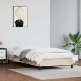 vidaXL Posteljni okvir krem 90x190 cm umetno usnje | Shoptok.si