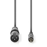 Nedis COTH15205GY30 Unbalanced Audio Cable XLR 3-Pin muski na RCA muski, 3m, PVC, Dark Grey | ePonuda.com