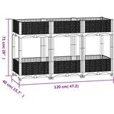 Povišena gredica 120x40x71 cm od polipropilena | shoptok.hr