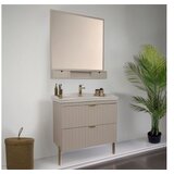 Hanah home Kupatilski ormarić sa umivaonikom i ogledalom (2 komada) Noble 80 Luna | Eponuda.com