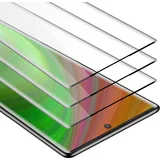 Cadorabo 3x Celozaslonska zaščitna folija, združljiva z Samsung Galaxy NOTE 10 PLUS - Zaščitna folija v transparentno s čarno - 3-pack Kaljeno steklo za zaščito zaslona s trdoto 9H in 3D dot, (20548400)