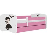  Drveni dječji krevet DJEVOJČICA s ladicom - rozi - 180x80 cm - Madrac PE pjena 8 cm-spužvasti madrac | shoptok.hr