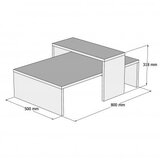 Decortie Klubske mizice Coffee Table - Glow - Sapphire Anthracite Kostanjeva | Shoptok.si