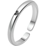 INF Nastavljiv prstan z odprtim srcem Silver, (21237941) Cene