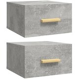  Zidni noćni ormarići 2 kom Siva betona 35 x 35 x 20 cm | shoptok.hr
