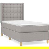 Maison Chic Box spring postelja - Vzmetna postelja z vzmetnico svetlo siva 90x190 cm blago SL7587, (21904380) Cene