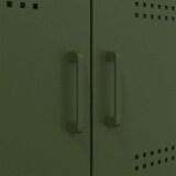 vidaXL Komoda maslinastozelena 100,5 x 39 x 79 cm hladno valjani čelik | shoptok.hr