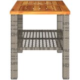  Vrtni stol sivi 70 x 38 x 42 cm od poliratana i drva bagrema | shoptok.hr
