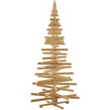 vidaXL Božična drevesa z stojalom Rjava 210 cm Trdna borovina | Shoptok.si