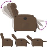  Električni naslonjač od tkanine smeđi | shoptok.hr