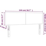  LED uzglavlje svjetlosivo 144x5x78/88 cm baršunasto | shoptok.hr