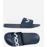 Shelvt Navy blue flip-flops with inscription | Shoptok.si