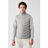 Avva Men's Gray Puffer Vest Goose Feather Water Repellent Windproof Comfort Fit Relaxed Fit cene
