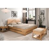 The Beds Bračni krevet od punog hrasta 160x200 cm u prirodnoj boji Twig – | shoptok.hr