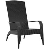 Maison Chic Vrtni Stoli - Stol za vrt Adirondack črn poli ratan JS564, (21878976) Cene