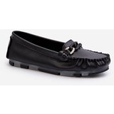 S. BARSKI Women's Black Leather Moccasins with Ornament S.Barski LR339 | Shoptok.si