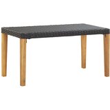 vidaXL Vrtna klop 120 cm črn poli ratan in trden akacijev les, (20660638) Cene