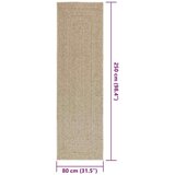  Tepih ZIZUR bež 80 x 250 cm s izgledom jute unutarnji i vanjski | shoptok.hr