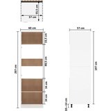 Ormarić za hladnjak sjajni bijeli 60x57x207cm konstruirano drvo | shoptok.hr