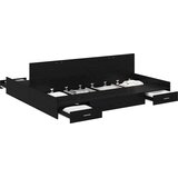  Krevet s ladicama Crni hrast 180 x 200 cm Konstruirano drvo | shoptok.hr