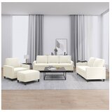 vidaXL 4-dijelni set sofa s jastucima krem baršunasti Cijene