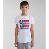 Napapijri majica za dečake k s-liard bright white 002 NP0A4HR70021 cene