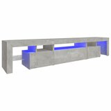 TV ormarić s LED svjetlima siva boja betona 215x36,5x40 cm | shoptok.hr