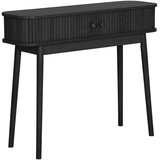 House Nordic Črna stranska mizica iz masivnega bora 30x100 cm Nikoo – Cene