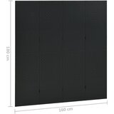  Sobne pregrade s 4 panela 2 kom crne 160 x 180 cm čelične | shoptok.hr
