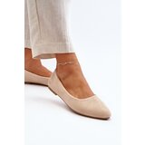 EVENTO PE1 Beige Women's Suede Ballerina Flats Kommia | Eponuda.ba