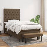  The Living Store Box spring postelja z vzmetnico temno rjava 80x200 cm blago - Box Spring Postelja, (21501473) | Shoptok.si