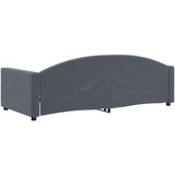  Dnevna postelja brez vzmetnice temno siva 90x190 cm žamet | Shoptok.si