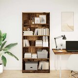 Regal za knjige boja starog drva 80x24x176 cm drveni | shoptok.hr