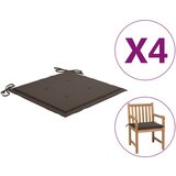 vidaXL jastuci za vrtne stolice 4 kom smeđe-sivi 50x50x3 cm od tkanine Cijene