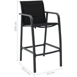  5-dijelni vrtni barski set crni | shoptok.hr