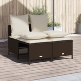  4-dijelni set vrtnih sofa od poliratana s jastucima smeđi | shoptok.hr