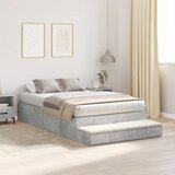  Krevet s ladicama Betonski sivi 120 cm Konstruirano drvo | shoptok.hr