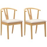  Stolac za blagovanje 2 pcs Prirodna i svijetla | shoptok.hr