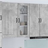  Zidni stakleni ormarić Lucca Betonska siva 40 x 31 x 100 cm | shoptok.hr