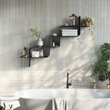 Umbra Črna večnivojska polica iz masivnega kavčukovca 62 cm Montage – | Shoptok.si