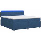  s box springom, madracem i LED-om Plava 200 x 200 cm | shoptok.hr