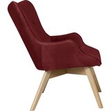 Ropez Rdeč žameten fotelj Niko – | Shoptok.si