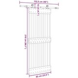 vidaXL Drsna vrata s kompletom vodil 85x210 cm trdna borovina | Shoptok.si