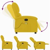  Masažni naslonjač žuti baršunasti | shoptok.hr